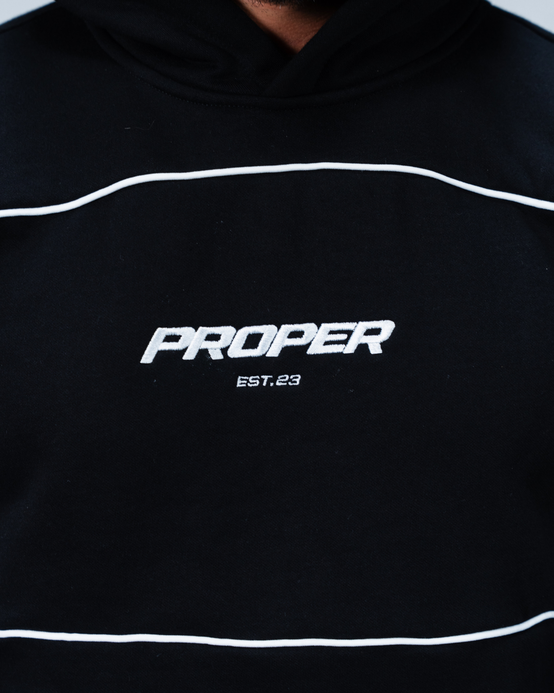CLUB HOODIE BLACK/WHITE