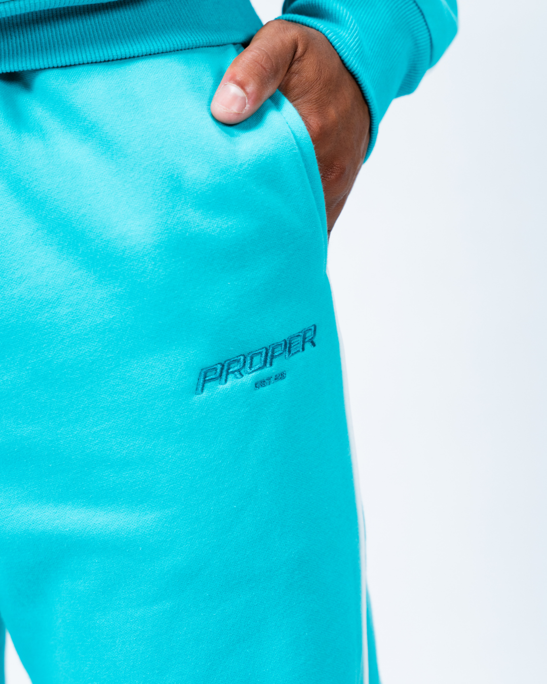 CLUB TRACKPANTS TEAL/WHITE