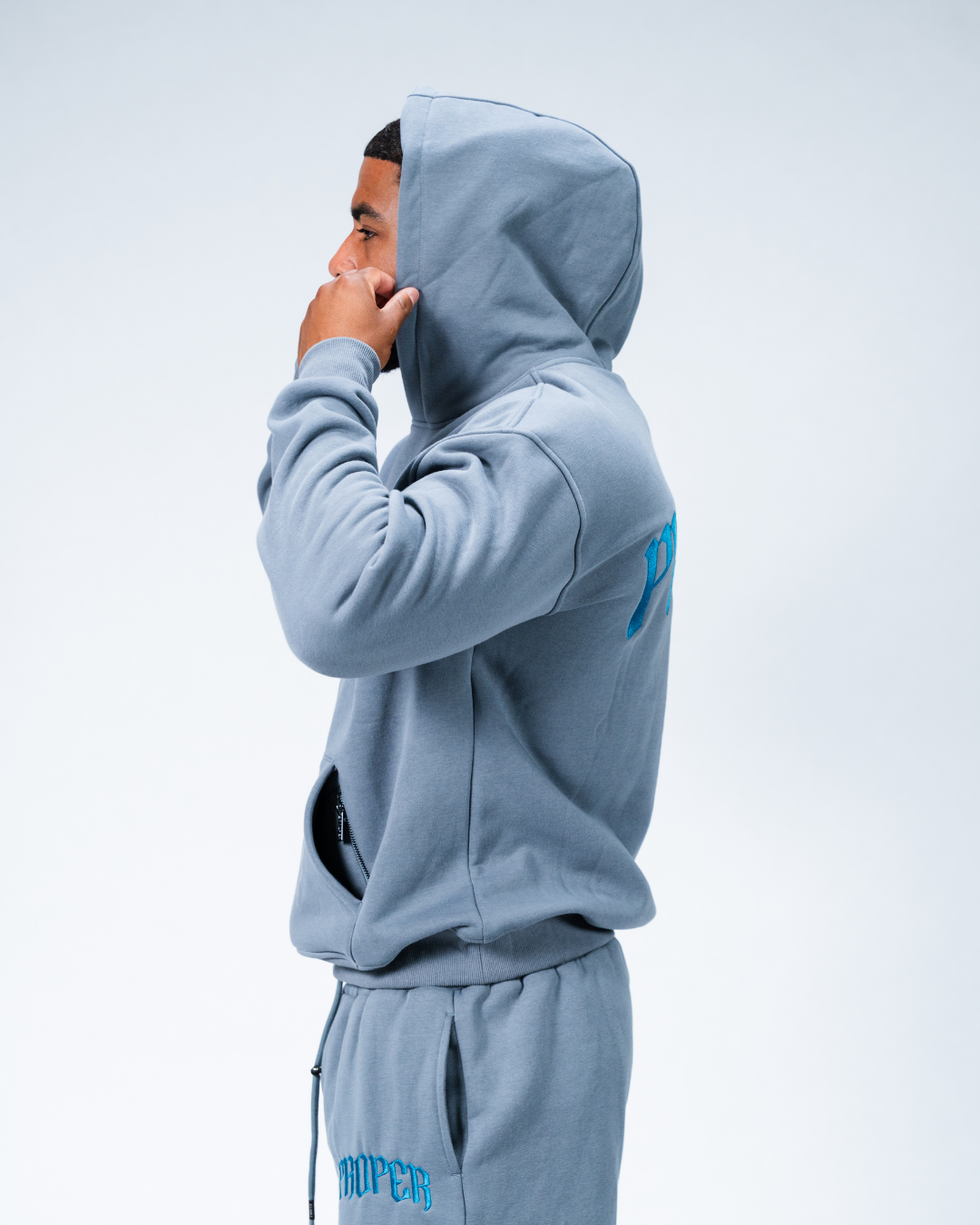 REGAL HOODIE DUSTY BLUE/TEAL
