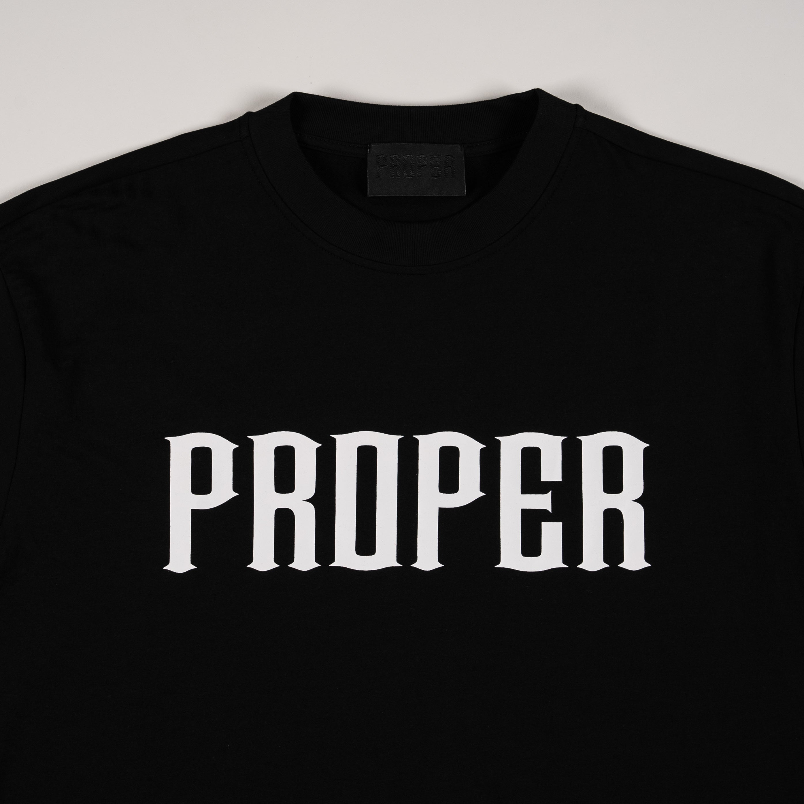 PROPER OG FITTED TEE BLACK/WHITE