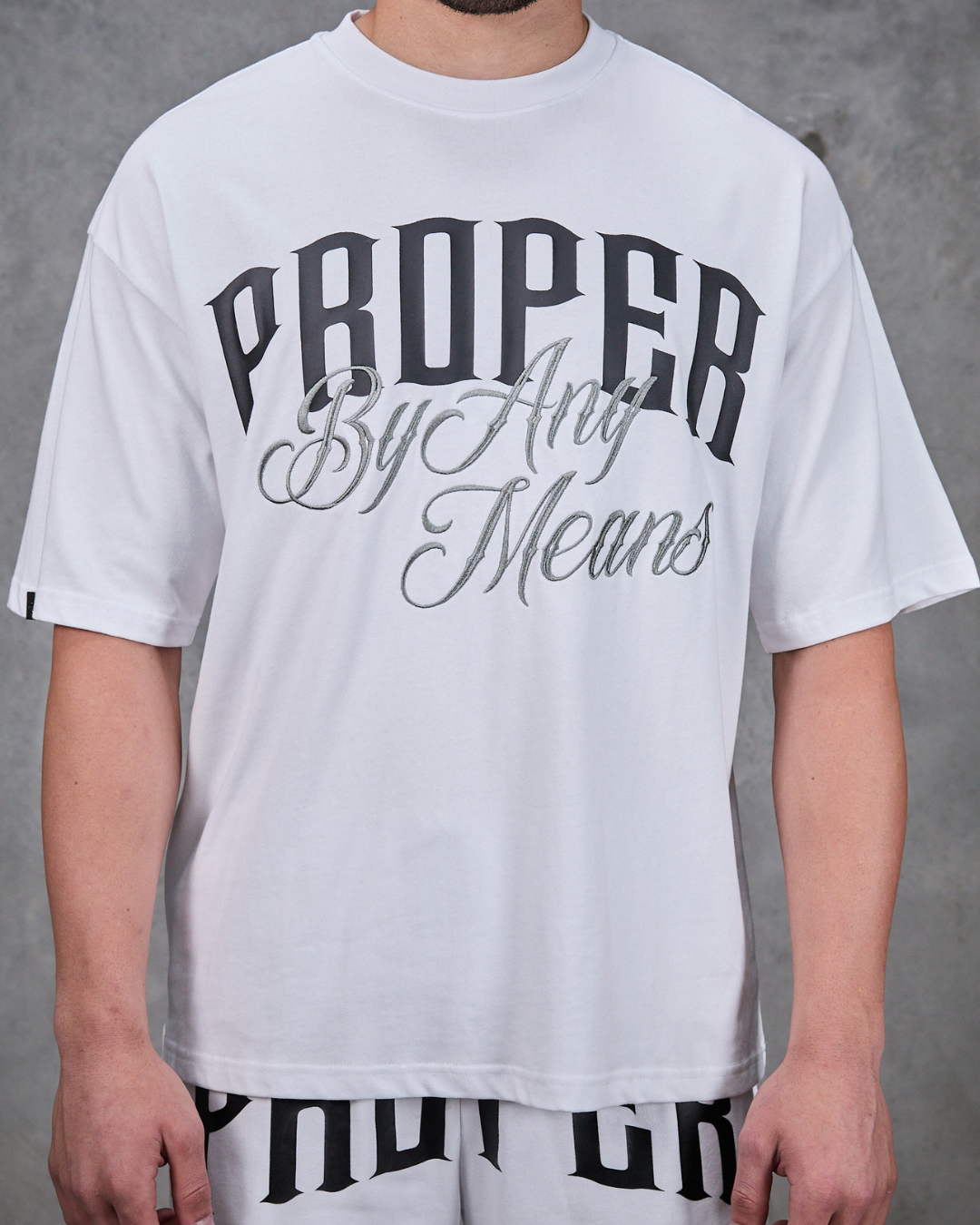 PROPER MOTIVE OVERSIZED TEE WHITE