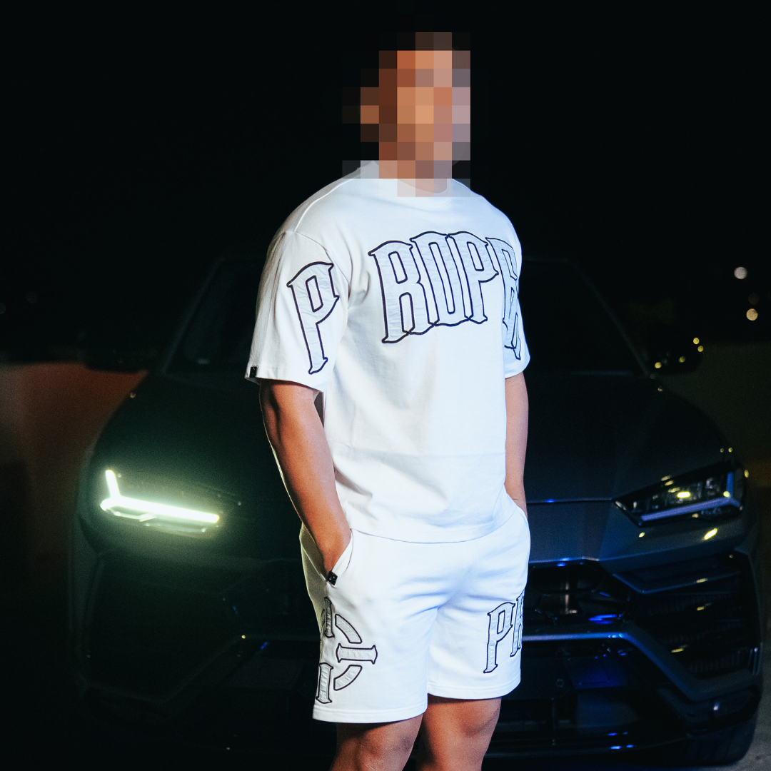 PROPER TARGET OVERSIZED TEE WHITE/BLACK