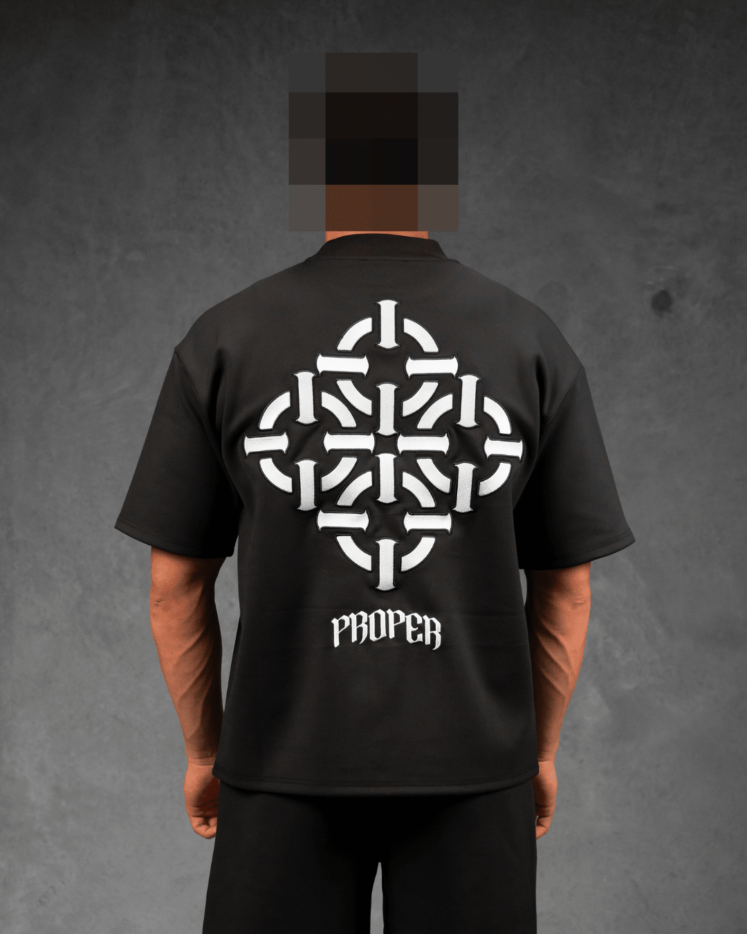 DIAMOND OVERSIZED TEE BLACK - Proper Streetwear