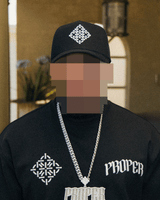 DIAMOND TRUCKER CAP BLACK - Proper Streetwear