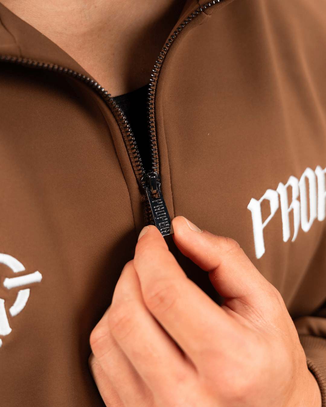 DIAMOND ZIP UP JACKET BROWN - Proper Streetwear
