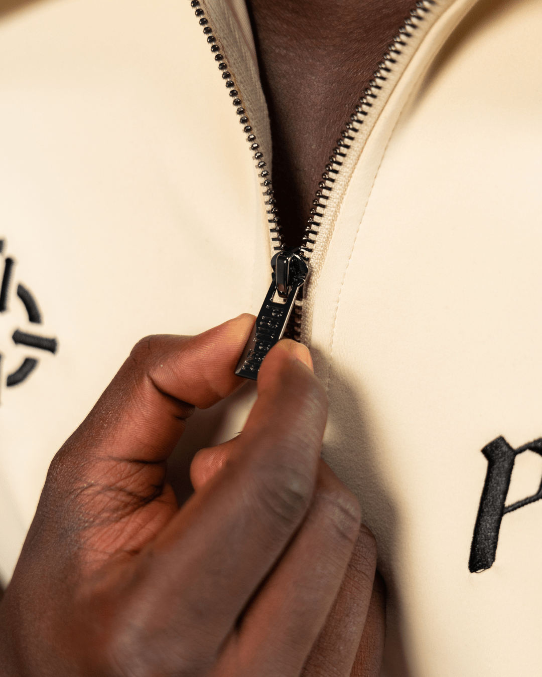 DIAMOND ZIP UP SHIRT STONE - Proper Streetwear