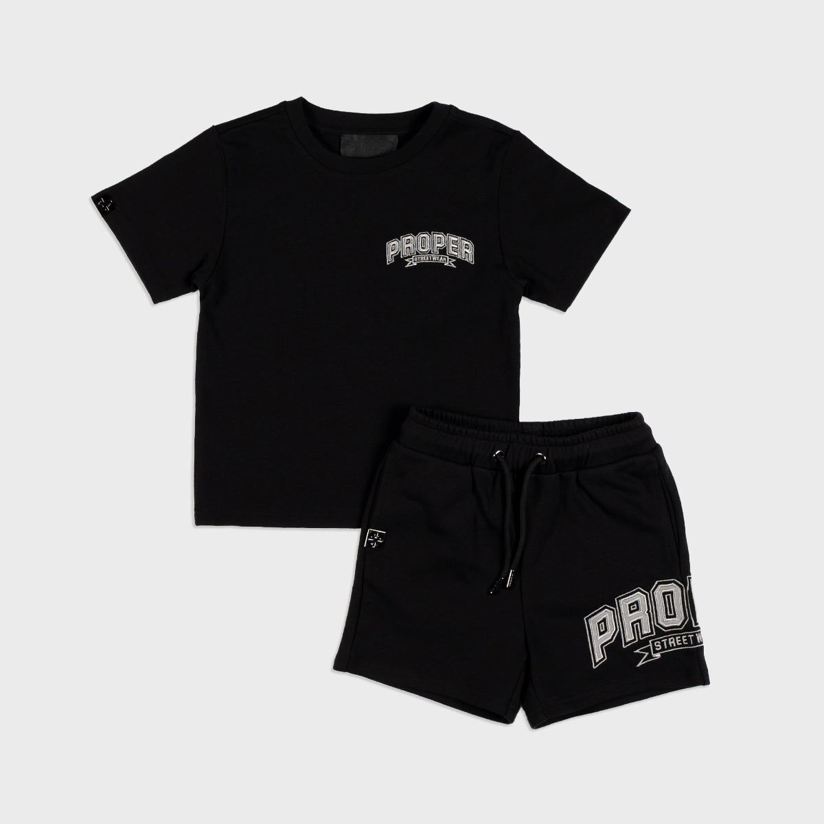 KIDS PROPER STREETWEAR SET BLACK/GREY - Proper Streetwear