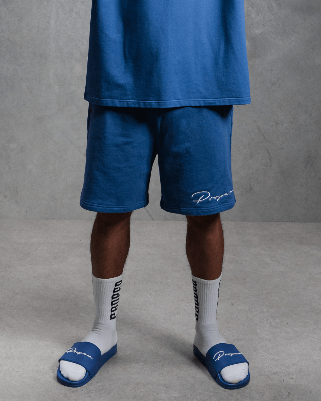 PROPER AUTOGRAPH FT SHORTS BLUE - Proper Streetwear