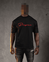 PROPER AUTOGRAPH OVERSIZED TEE BLACK/RED - Proper Streetwear