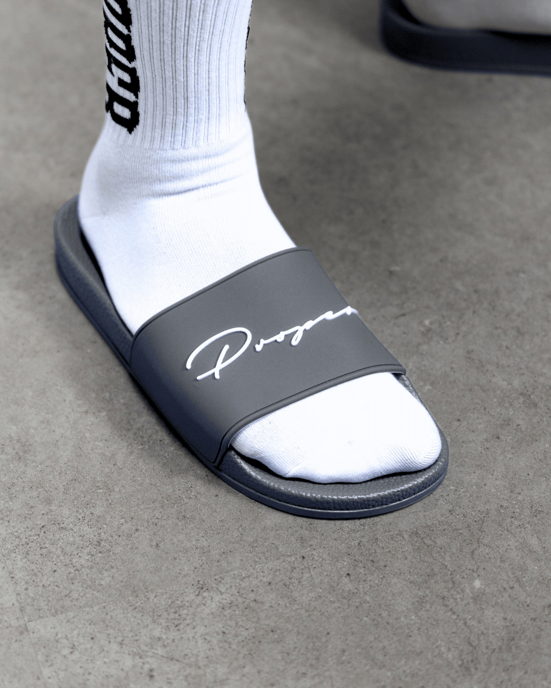 PROPER AUTOGRAPH SLIDES GREY - Proper Streetwear