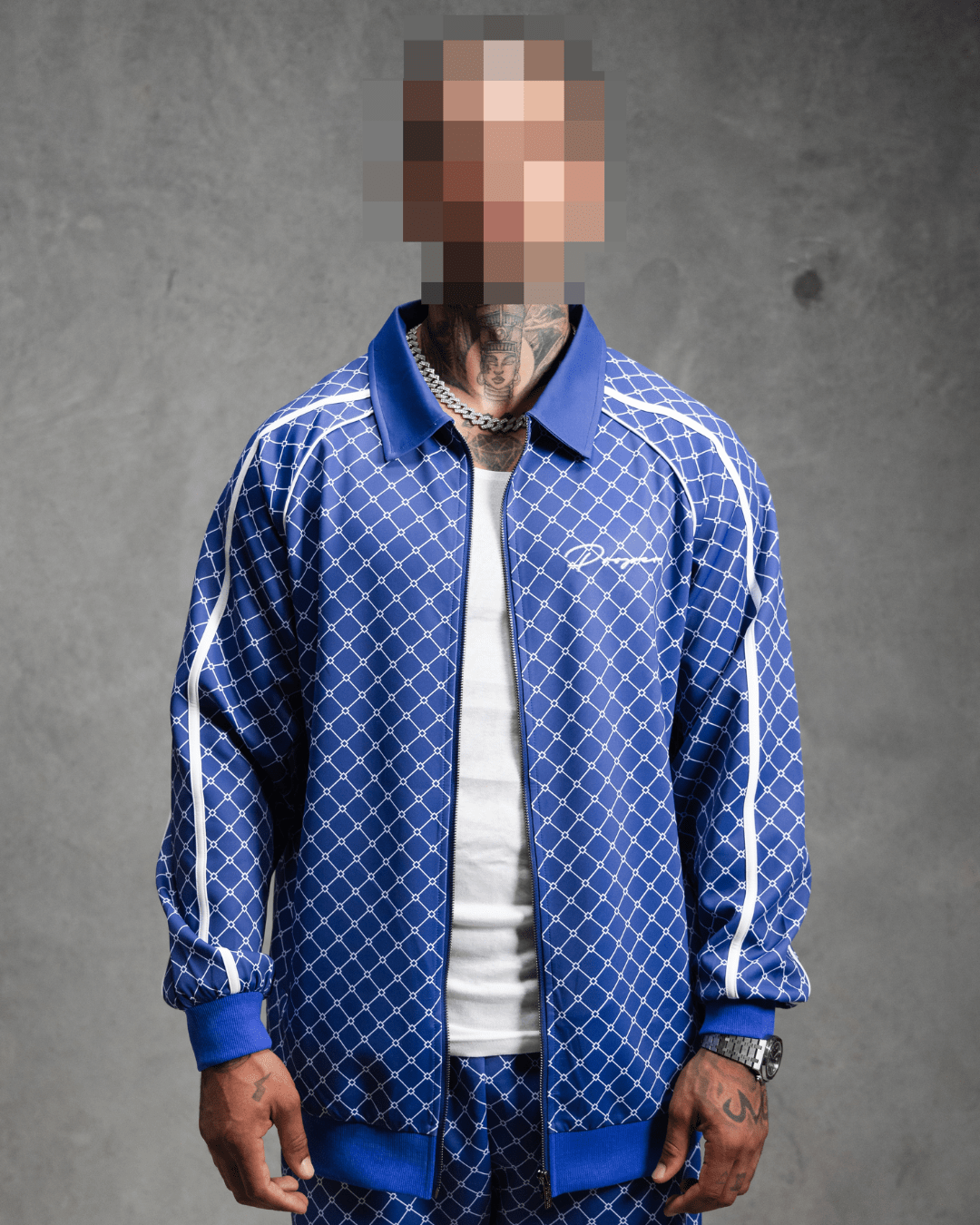 PROPER AUTOGRAPH ZIP UP JACKET BLUE - Proper Streetwear