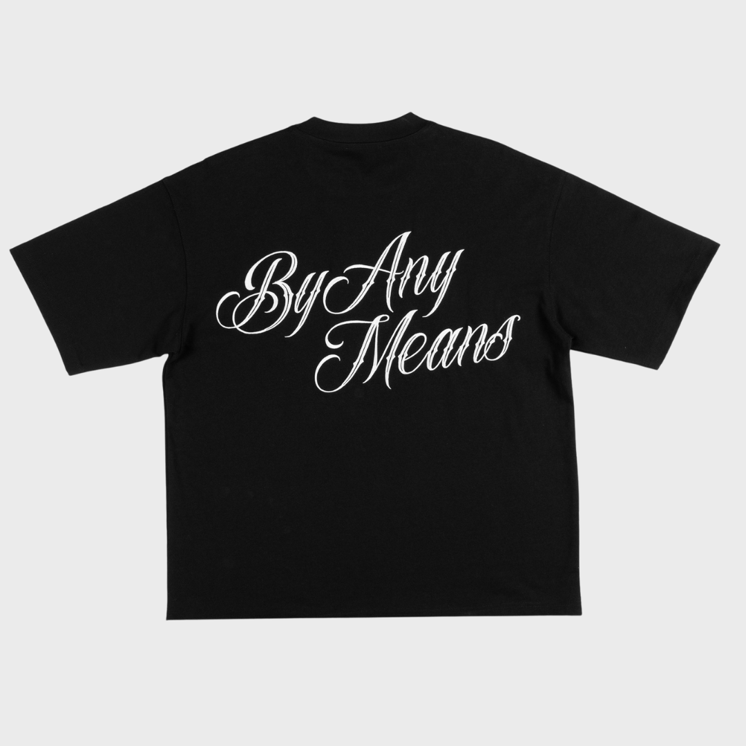 PROPER BY ANY MEANS OVERSIZED TEE BLACK - Proper Streetwear