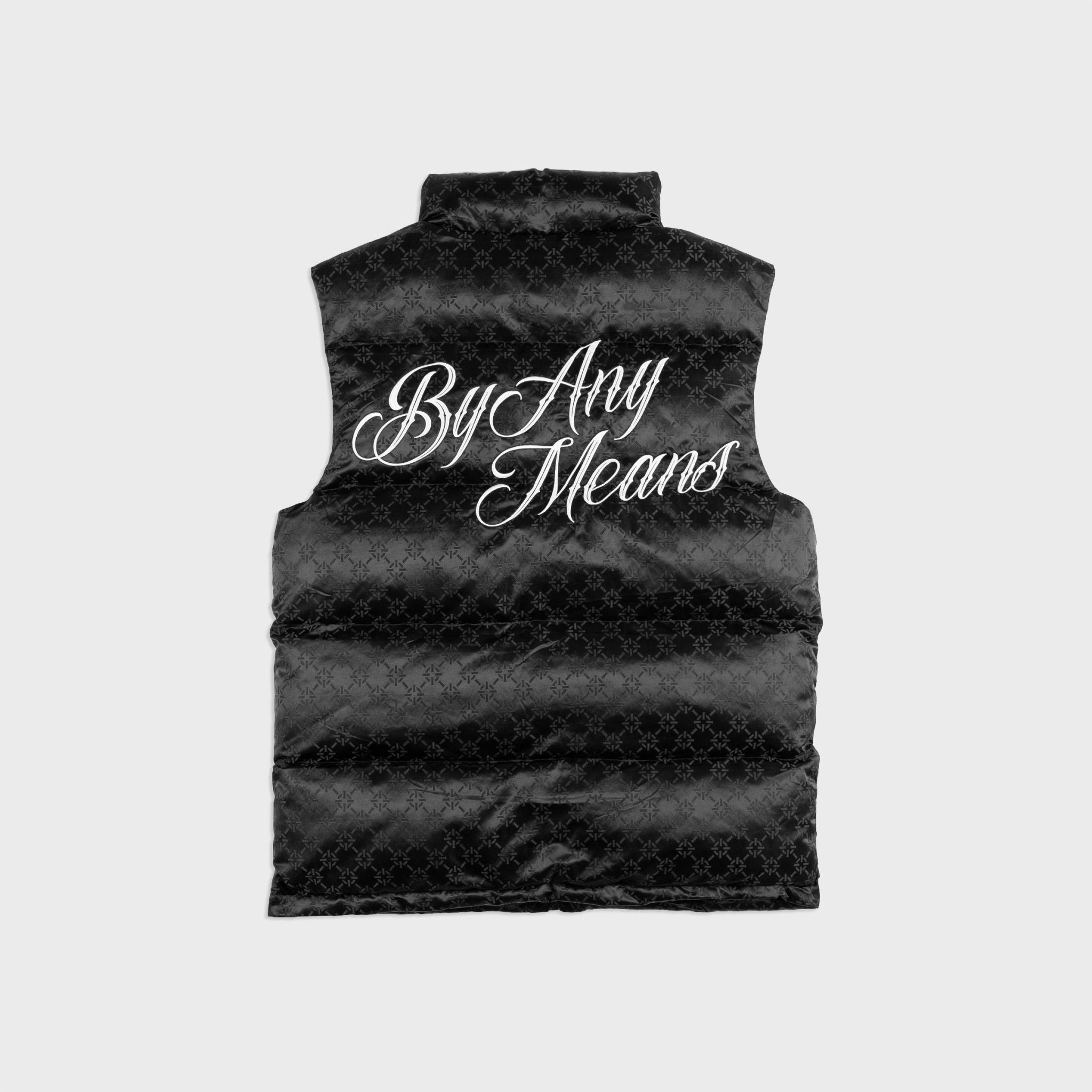 PROPER BY ANY MEANS PUFFER VEST BLACK - Proper Streetwear
