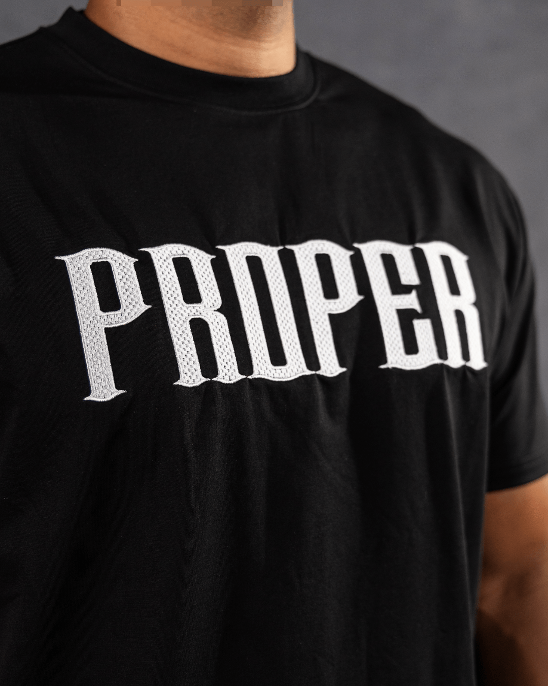 PROPER DIVISION FITTED TEE BLACK - Proper Streetwear