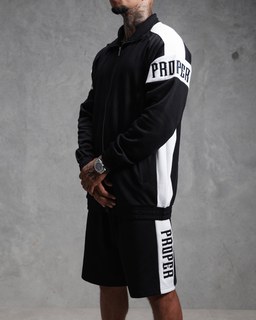 PROPER DIVISION SHORTS BLACK - Proper Streetwear