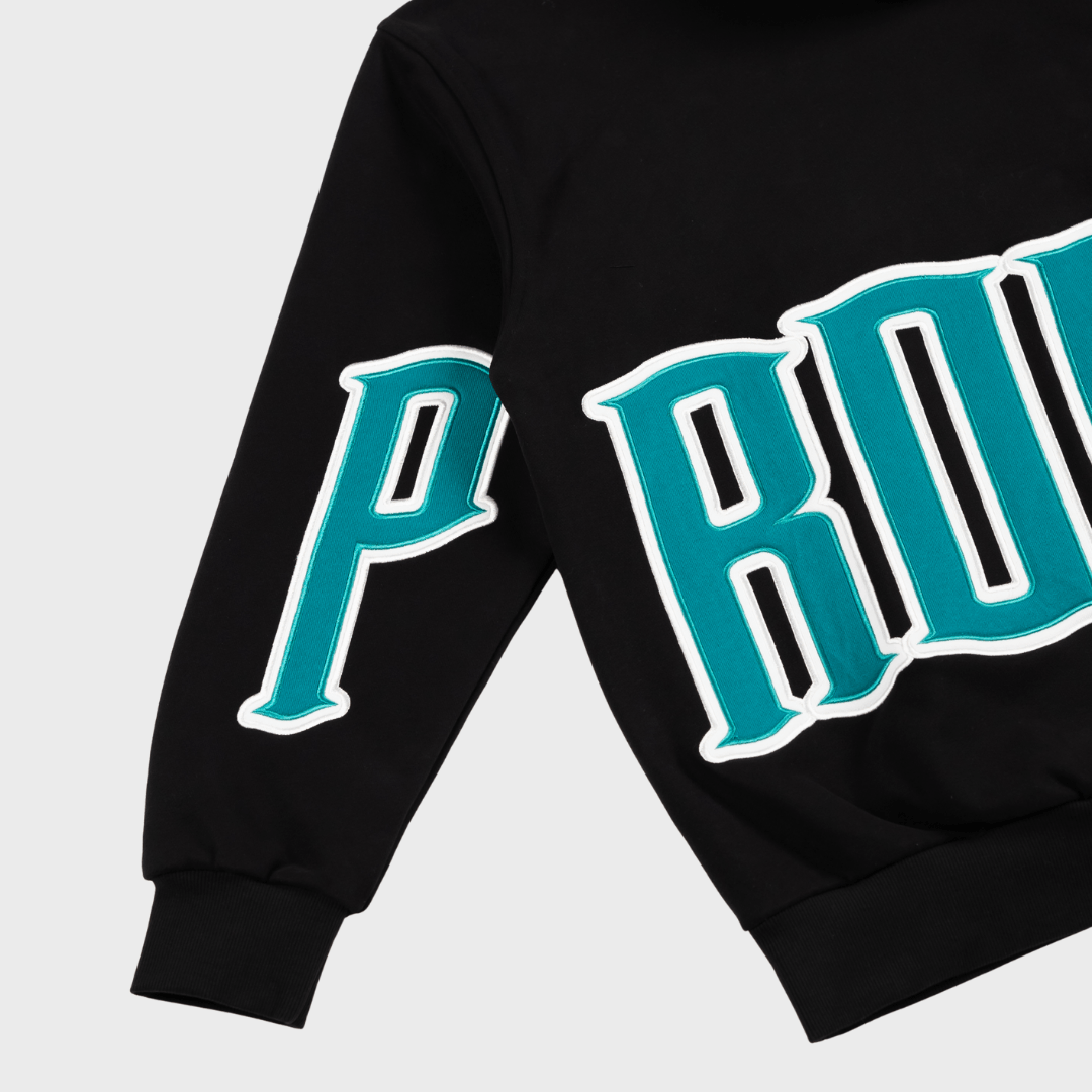 PROPER GENERAL HOODIE BLACK/GREEN - Proper Streetwear