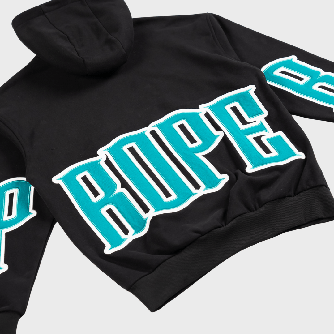 PROPER GENERAL HOODIE BLACK/GREEN - Proper Streetwear