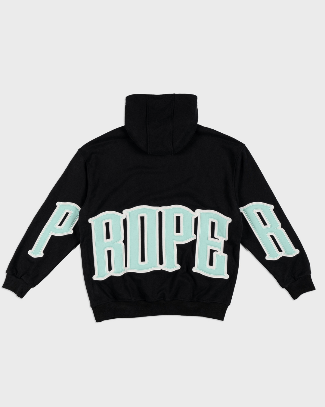 PROPER GENERAL HOODIE BLACK/TIFFANY BLUE - Proper Streetwear