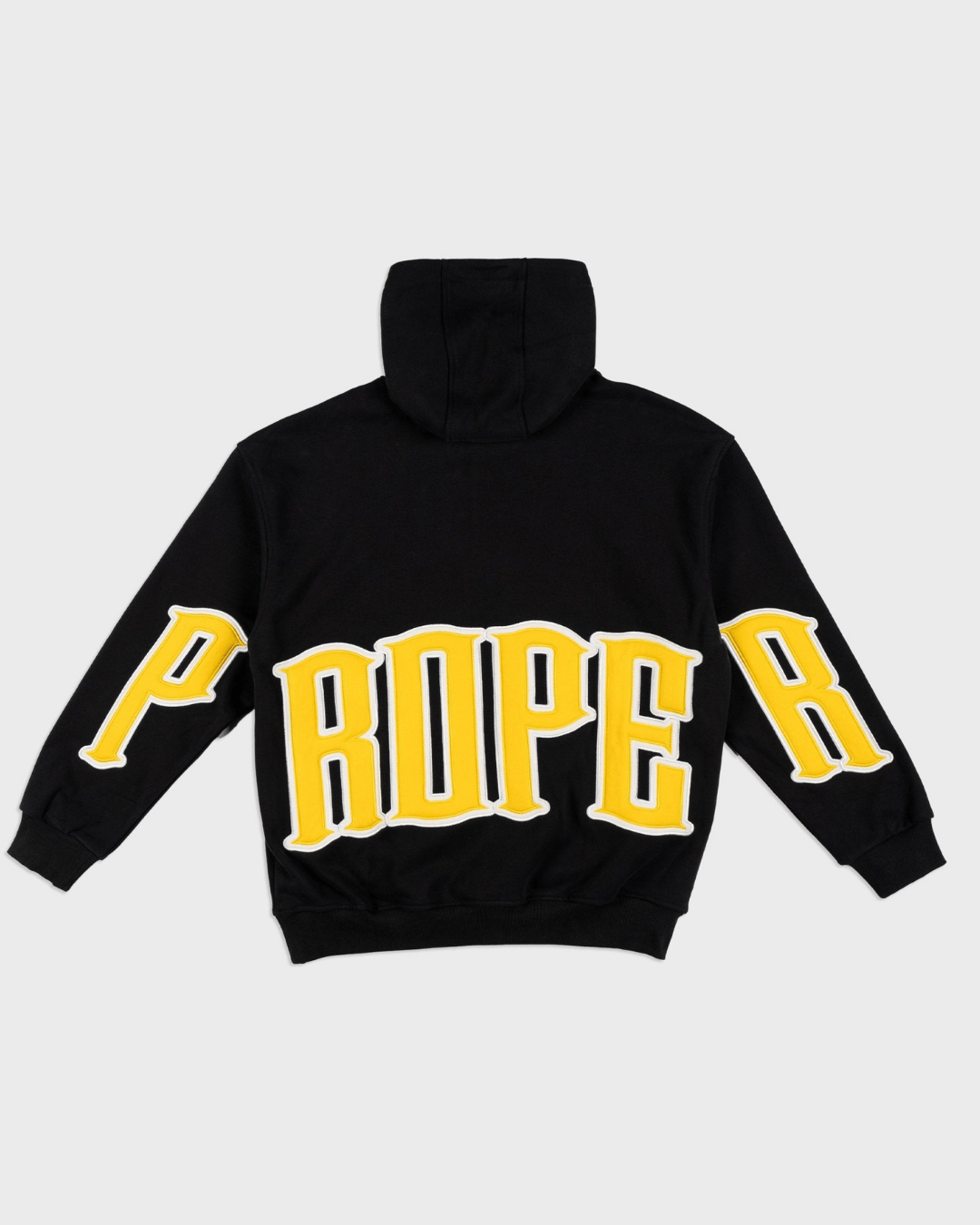 PROPER GENERAL HOODIE BLACK/YELLOW - Proper Streetwear