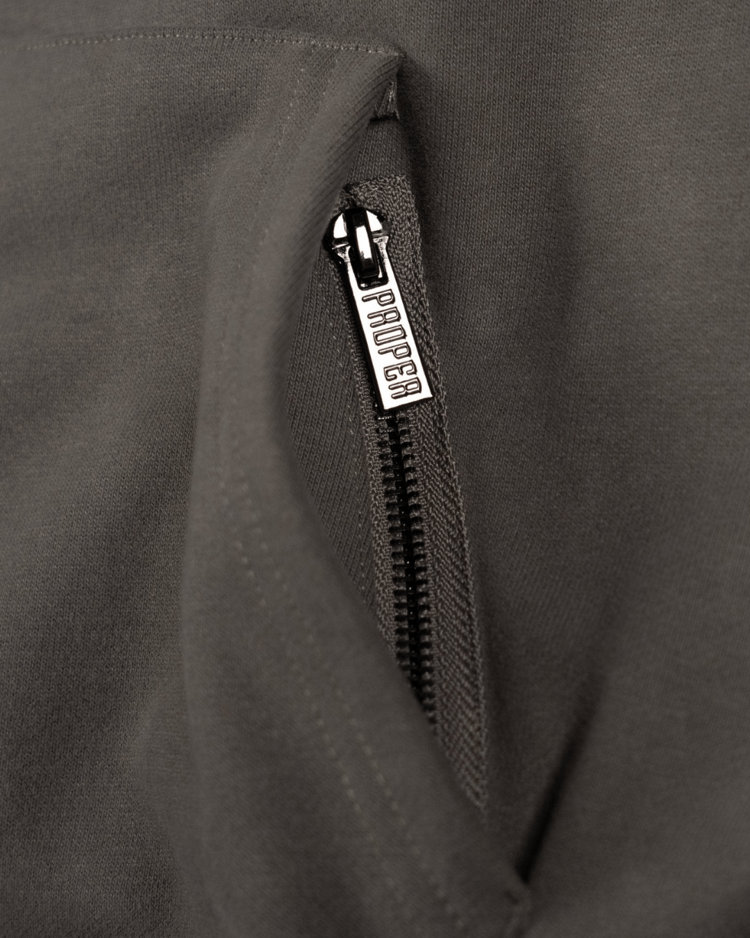PROPER GENERAL HOODIE CHARCOAL/BLACK - Proper Streetwear