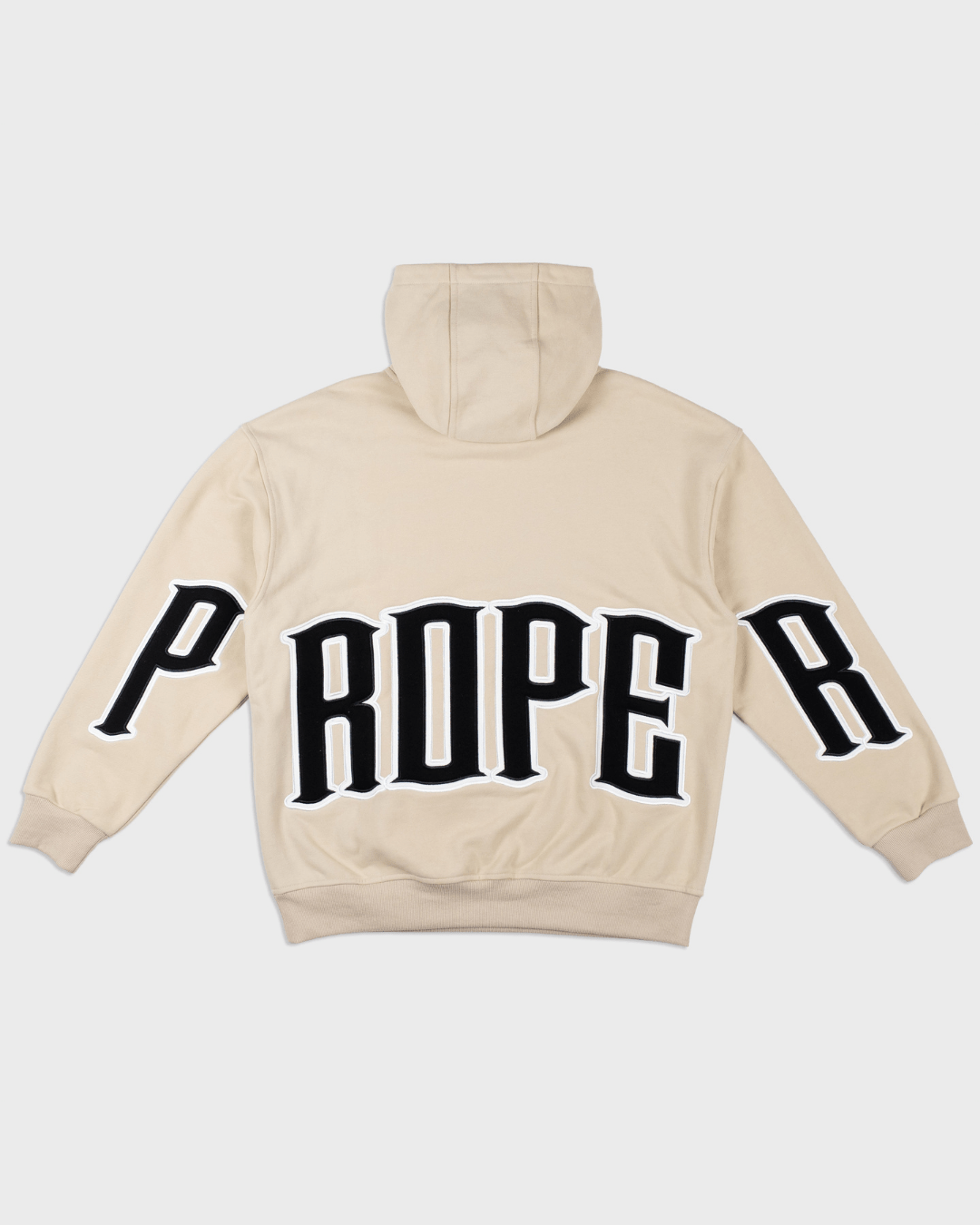 PROPER GENERAL HOODIE STONE/BLACK - Proper Streetwear