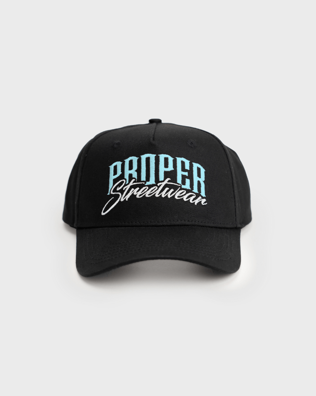 PROPER KIDS SIGNATURE CAP BLACK/ICY BLUE - Proper Streetwear