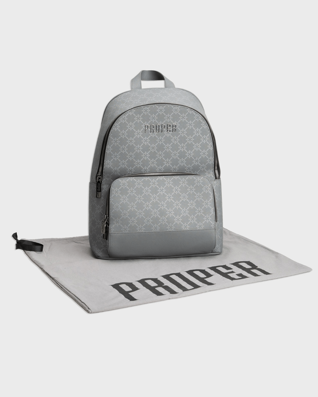 PROPER LEATHER BACKPACK GREY - Proper Streetwear