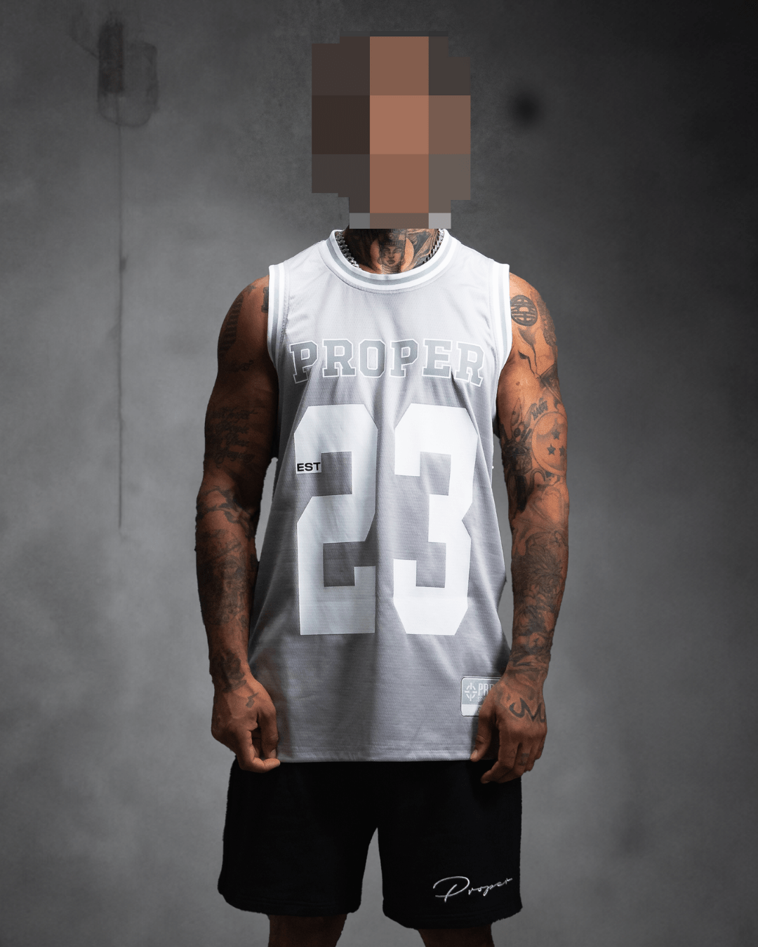 PROPER LEGACY BASKETBALL JERSEY SILVER - Proper Streetwear
