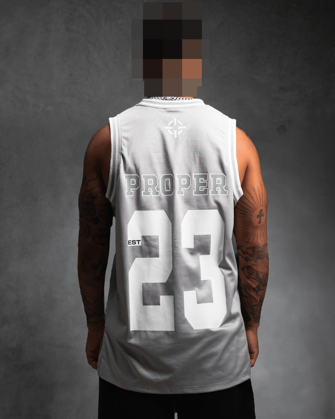 PROPER LEGACY BASKETBALL JERSEY SILVER - Proper Streetwear