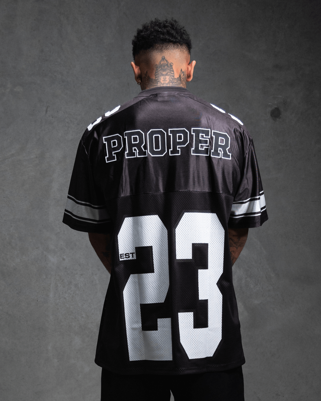 PROPER LEGACY NFL JERSEY BLACK - Proper Streetwear