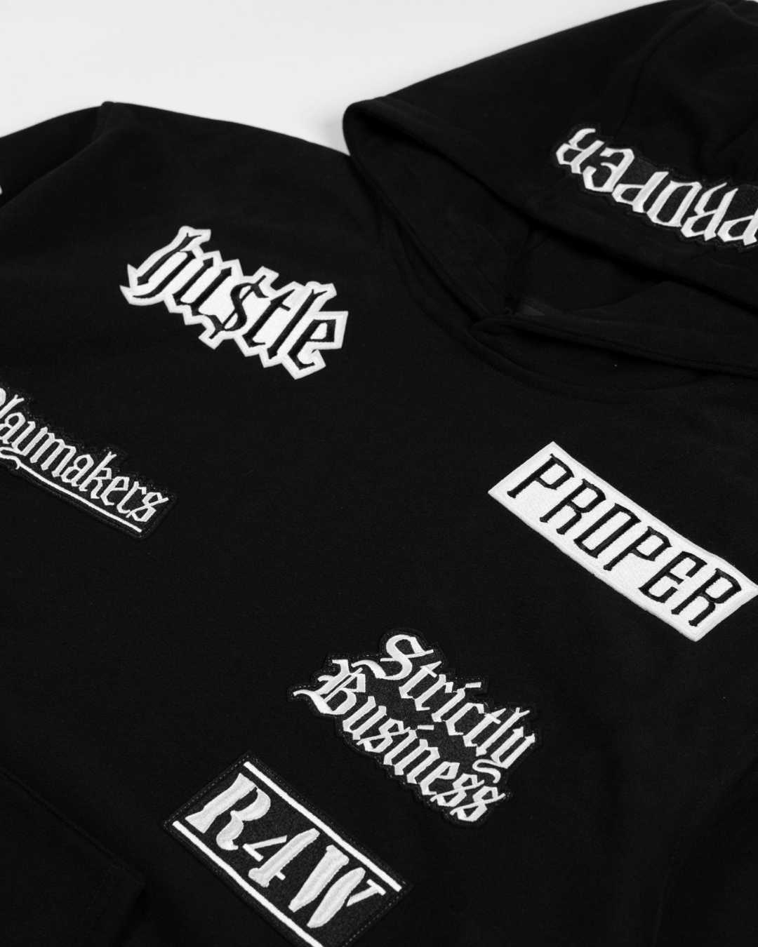 PROPER LOGO HOODIE BLACK - Proper Streetwear