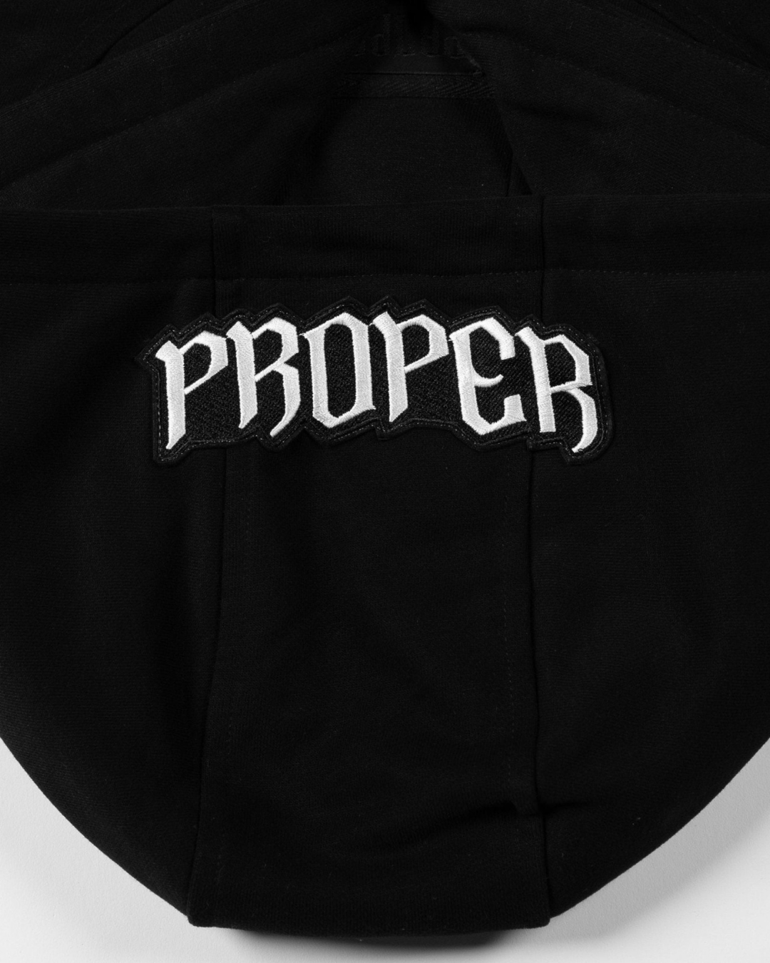 PROPER LOGO HOODIE BLACK - Proper Streetwear