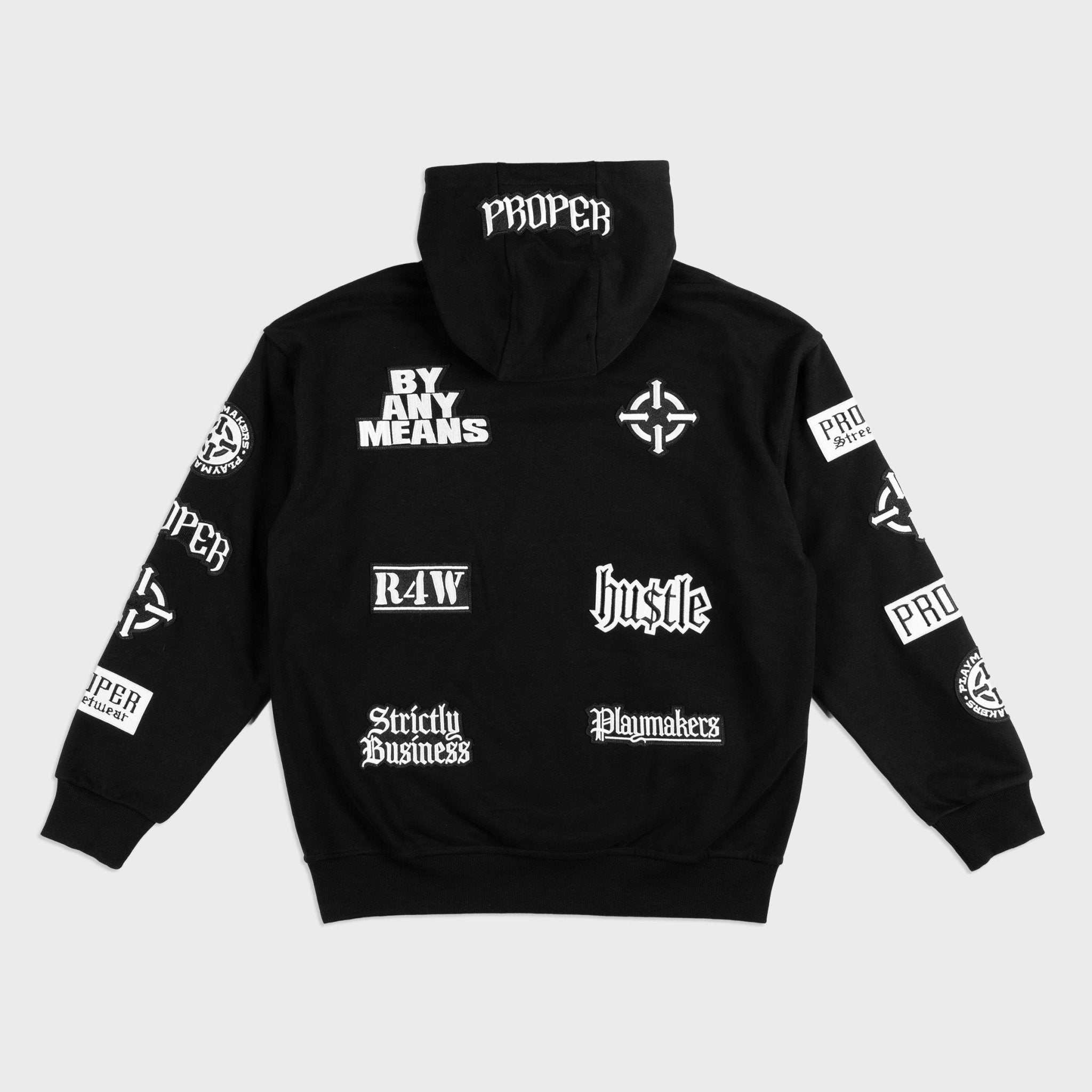 PROPER LOGO HOODIE BLACK - Proper Streetwear