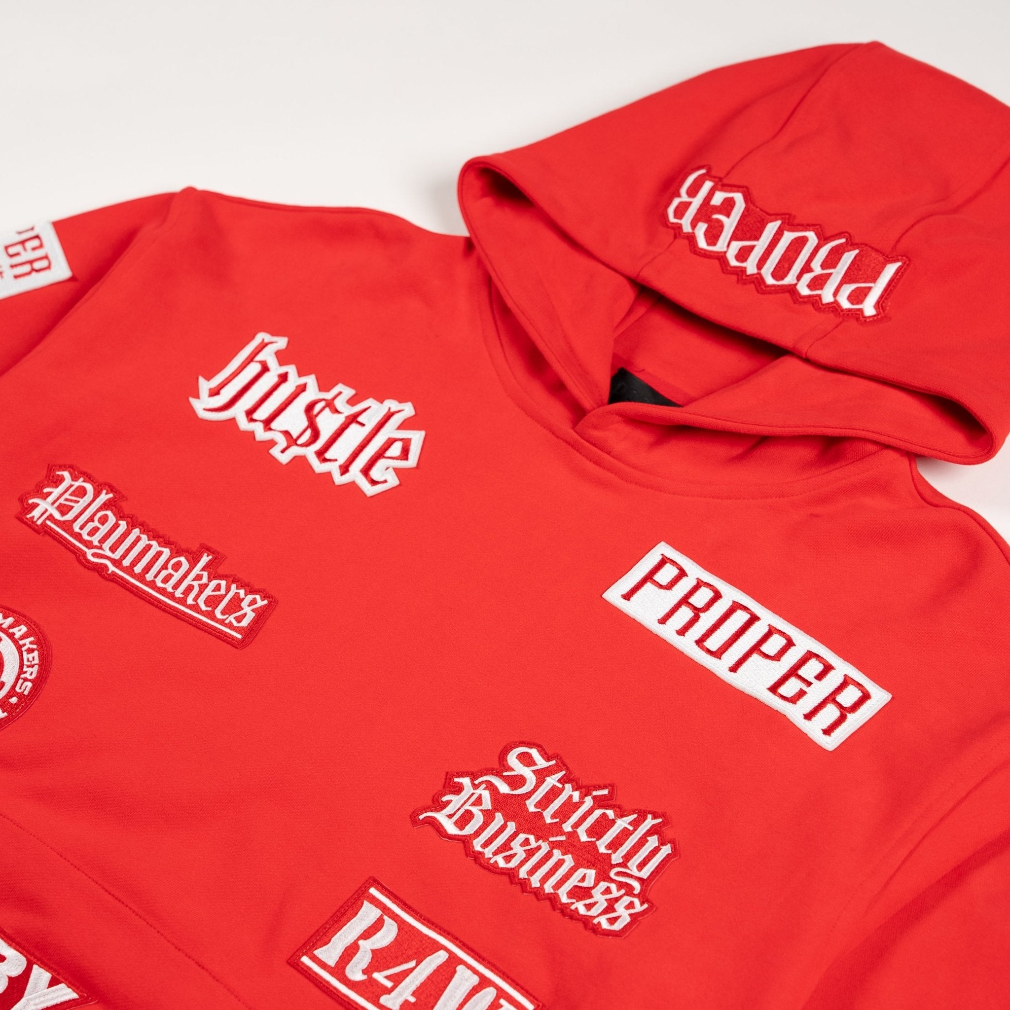 PROPER LOGO HOODIE RED - Proper Streetwear