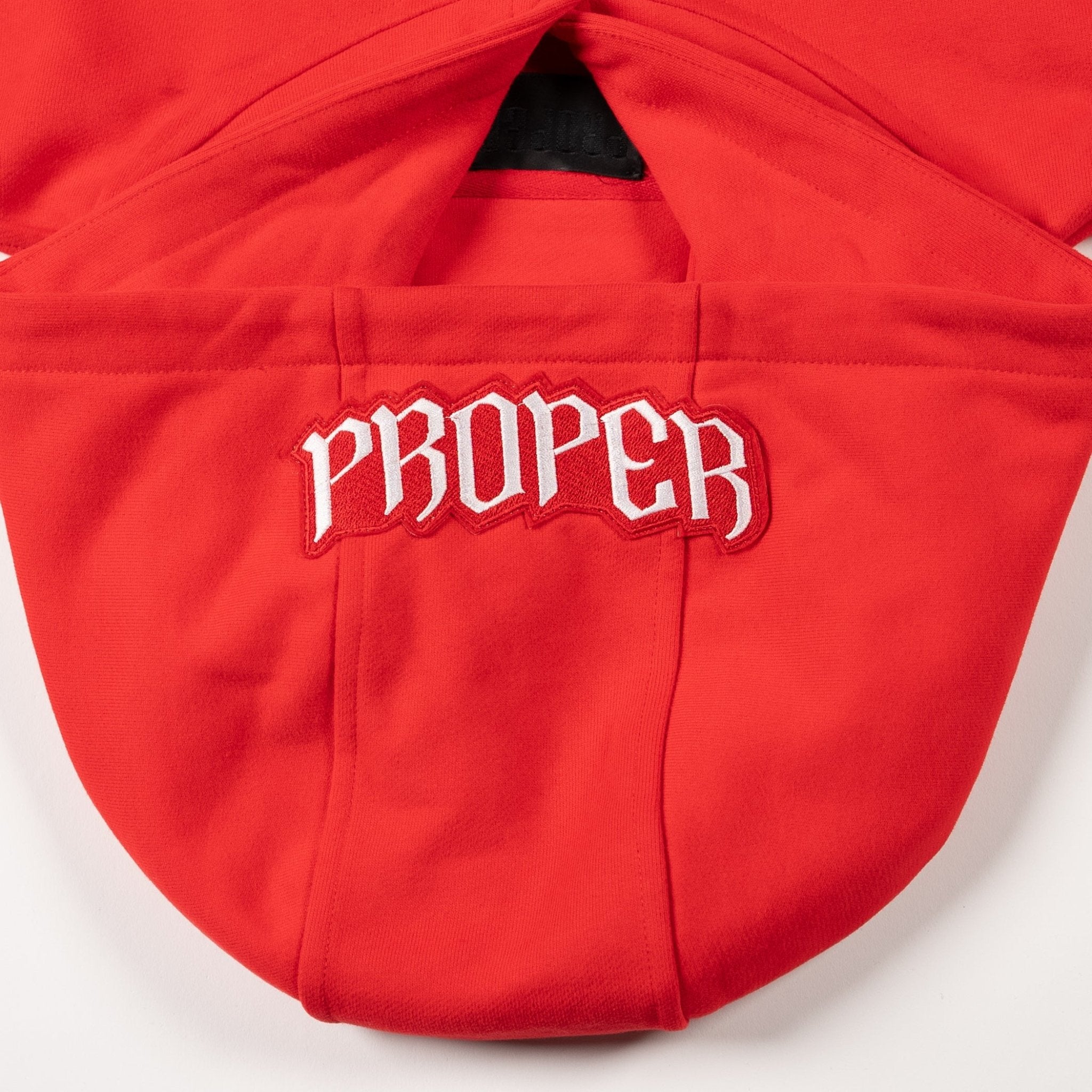 PROPER LOGO HOODIE RED - Proper Streetwear