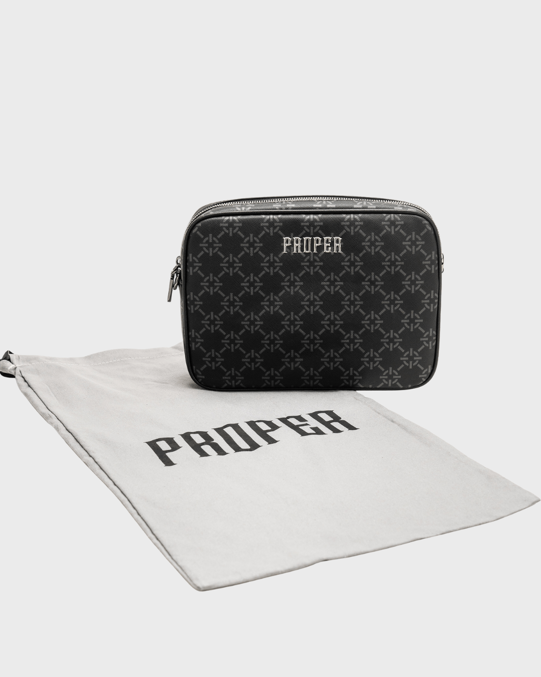 PROPER MONOGRAM MESSENGER BAG BLACK - Proper Streetwear