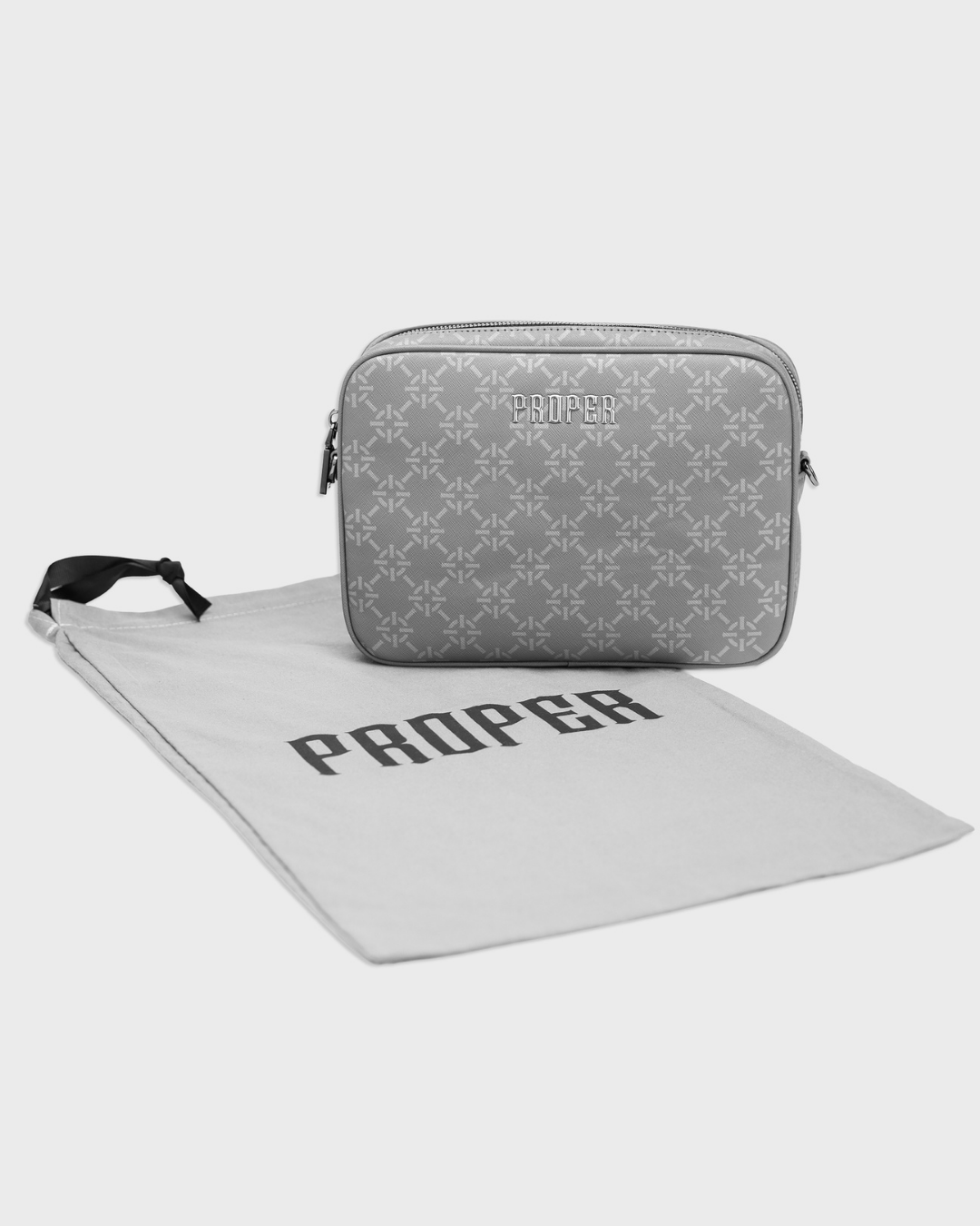 PROPER MONOGRAM MESSENGER BAG GREY - Proper Streetwear