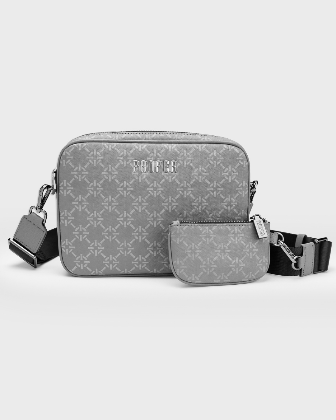 PROPER MONOGRAM MESSENGER BAG GREY - Proper Streetwear