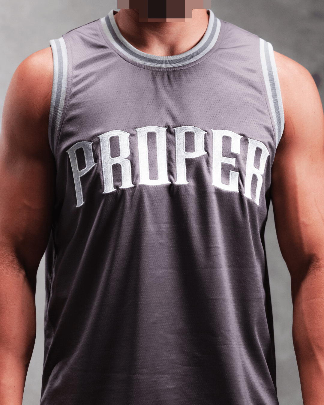 PROPER OFFSET BASKETBALL JERSEY CHARCOAL - Proper Streetwear