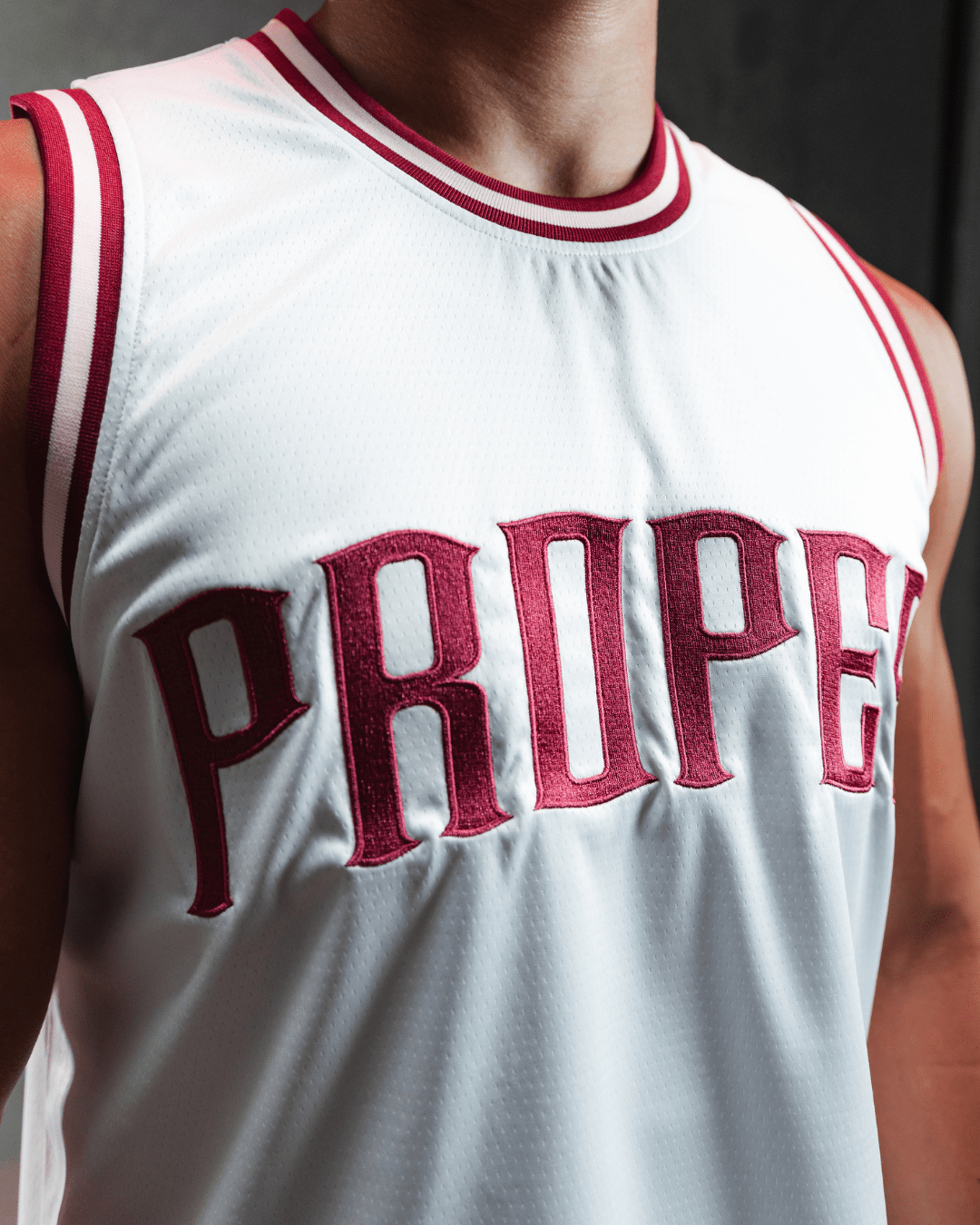 PROPER OFFSET BASKETBALL JERSEY WHITE - Proper Streetwear