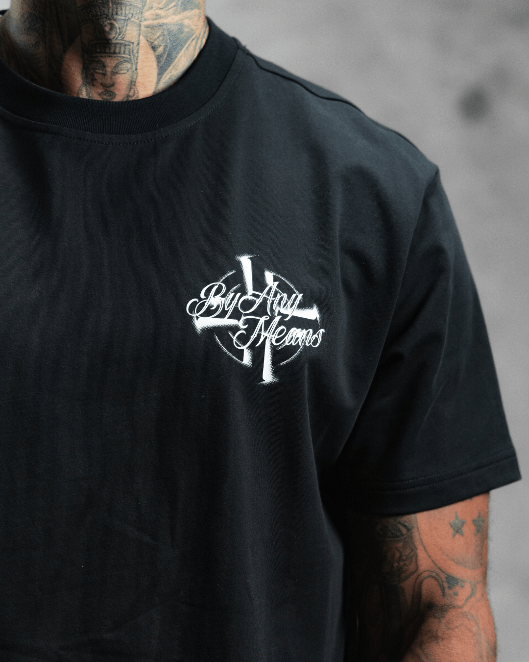 PROPER OFFSET FITTED TEE BLACK - Proper Streetwear