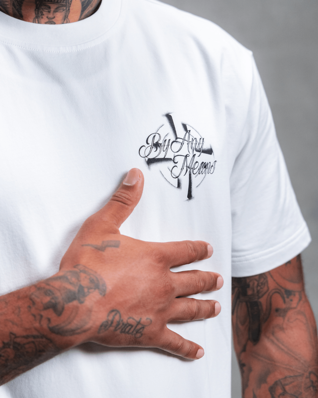 PROPER OFFSET FITTED TEE WHITE - Proper Streetwear