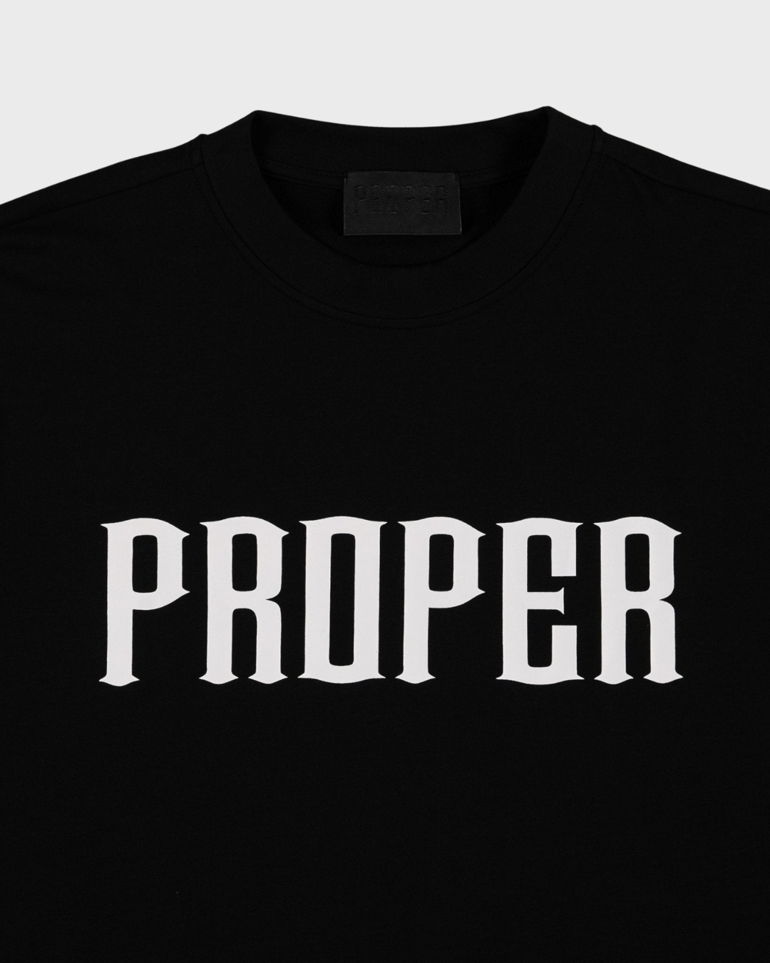 PROPER OG FITTED TEE BLACK/WHITE - Proper Streetwear