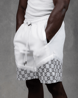 PROPER OG MONOGRAM SHORTS WHITE - Proper Streetwear