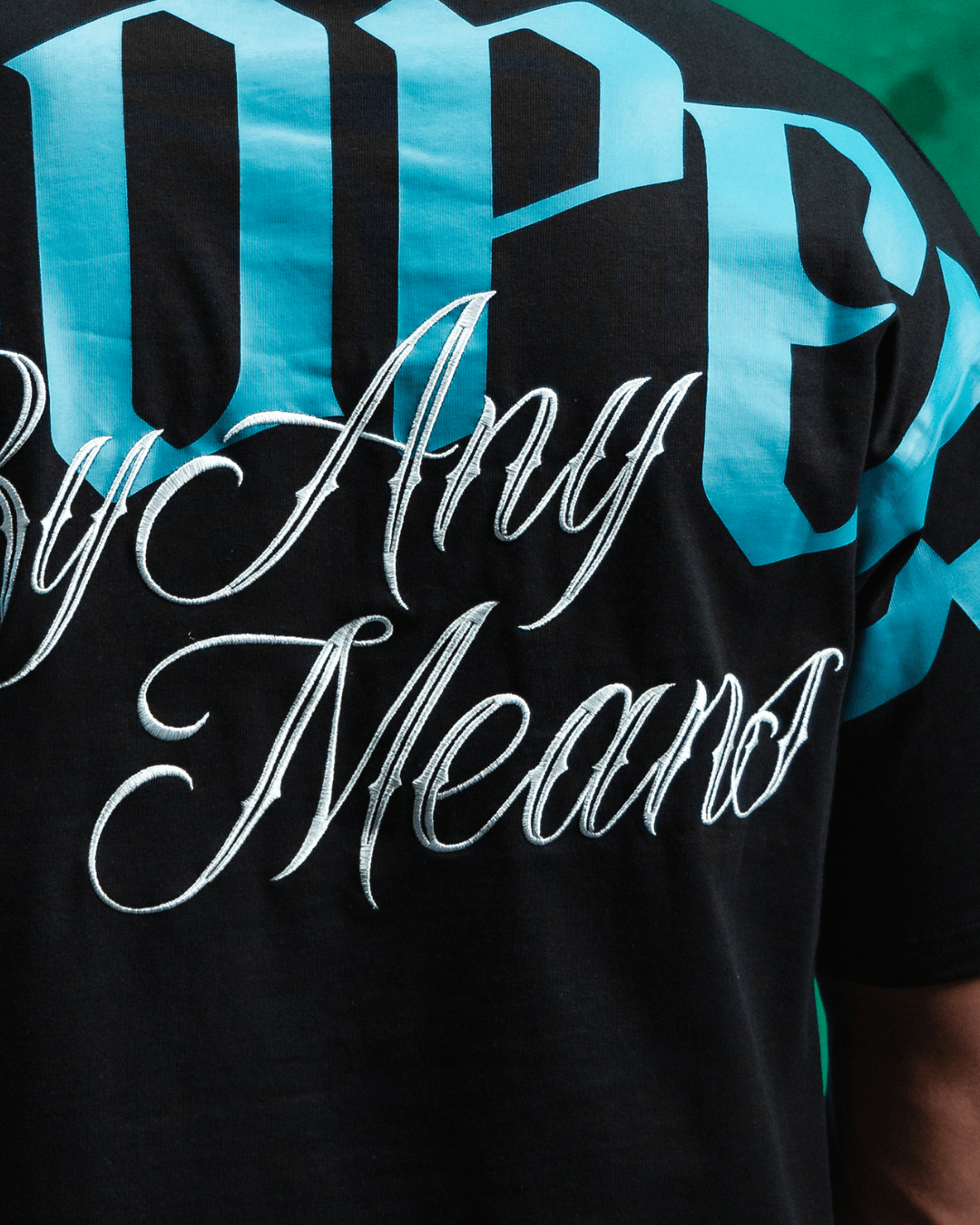 PROPER OG STATUS OVERSIZED TEE BLACK/CYAN - Proper Streetwear