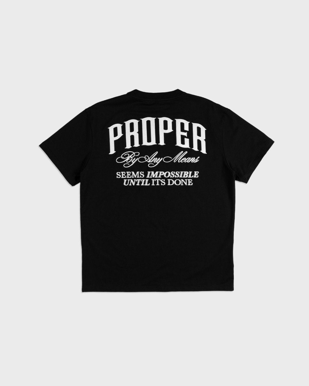 PROPER SCRIPTURE FITTED TEE BLACK - Proper Streetwear