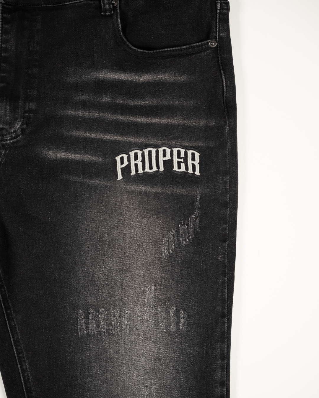PROPER SHADOW JEANS BLACK - Proper Streetwear