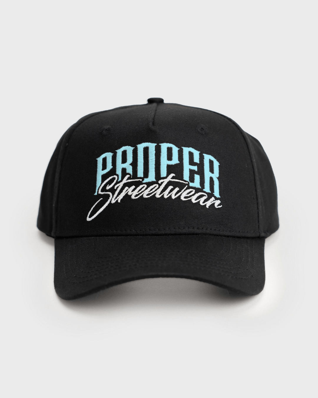 PROPER SIGNATURE CAP BLACK/ICY BLUE - Proper Streetwear
