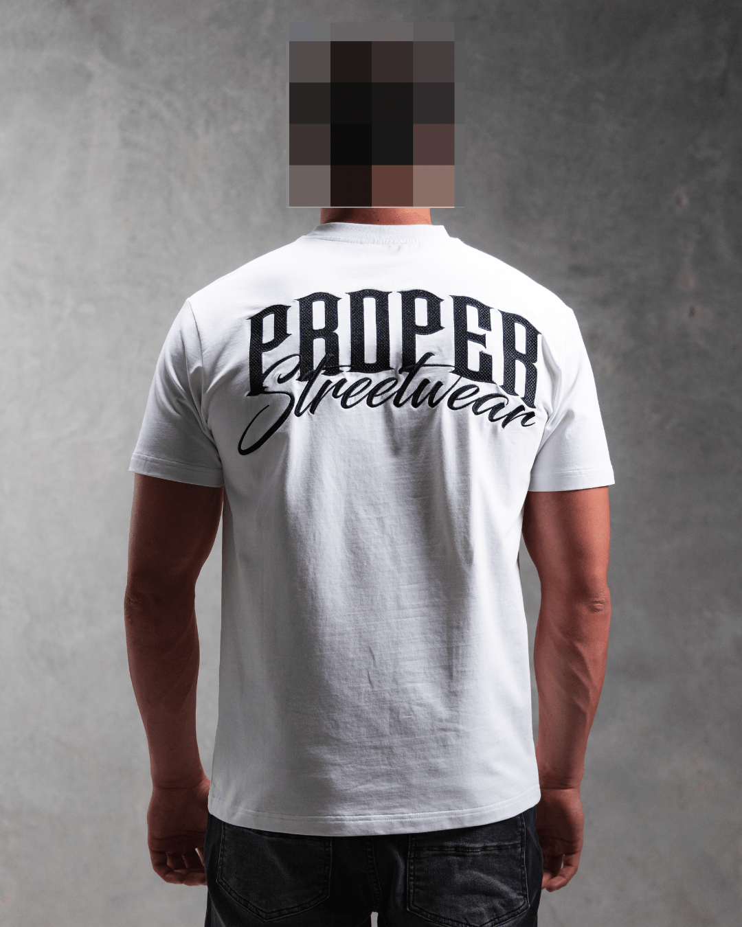 PROPER SIGNATURE FITTED TEE WHITE - Proper Streetwear