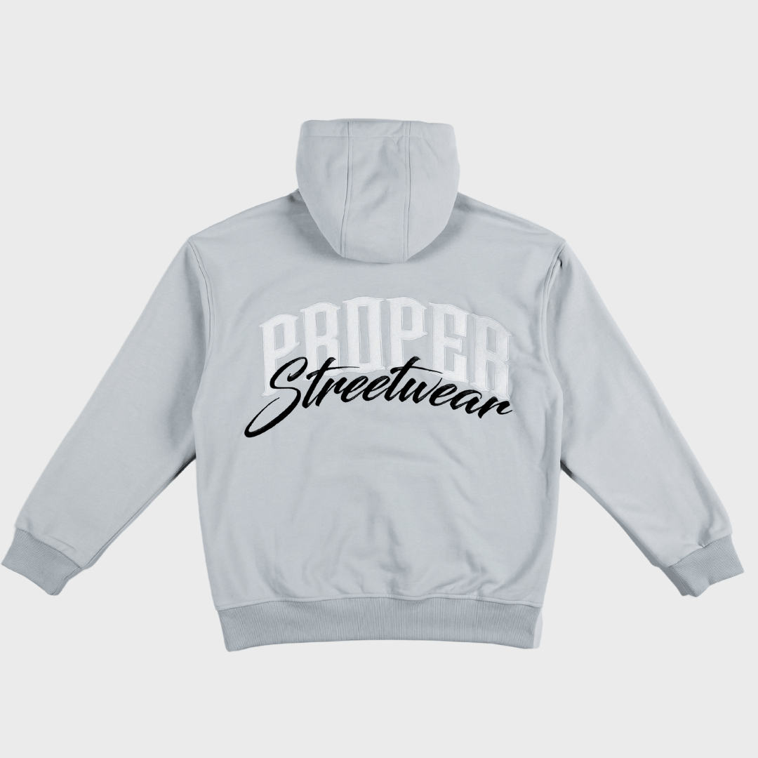PROPER SIGNATURE HOODIE GREY - Proper Streetwear